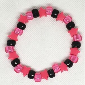 Handmade Pink Star Kandi Bracelet